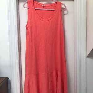 Caslon casual dress, Coral, size L